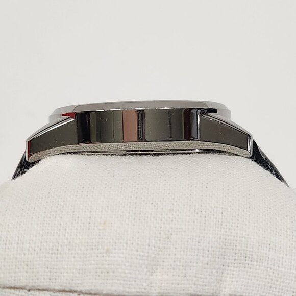 NIB Vintage Coach Chronograph Watch Stainless W/Blk Patent Leather Band - Picture 6 of 9